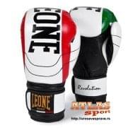 boks rukavice revolution - proizvođač Leone - crno bele u temi italijanske zastave